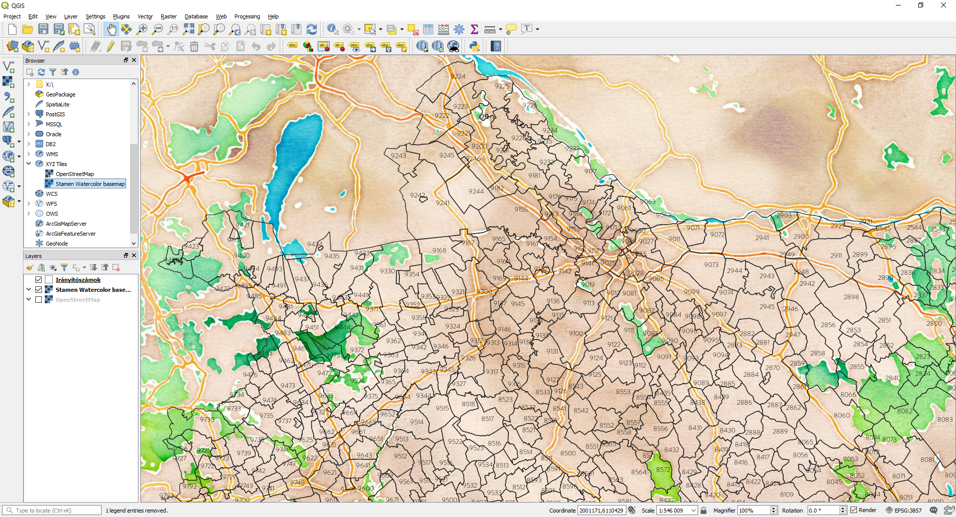 QGIS - Alaptérkép használata