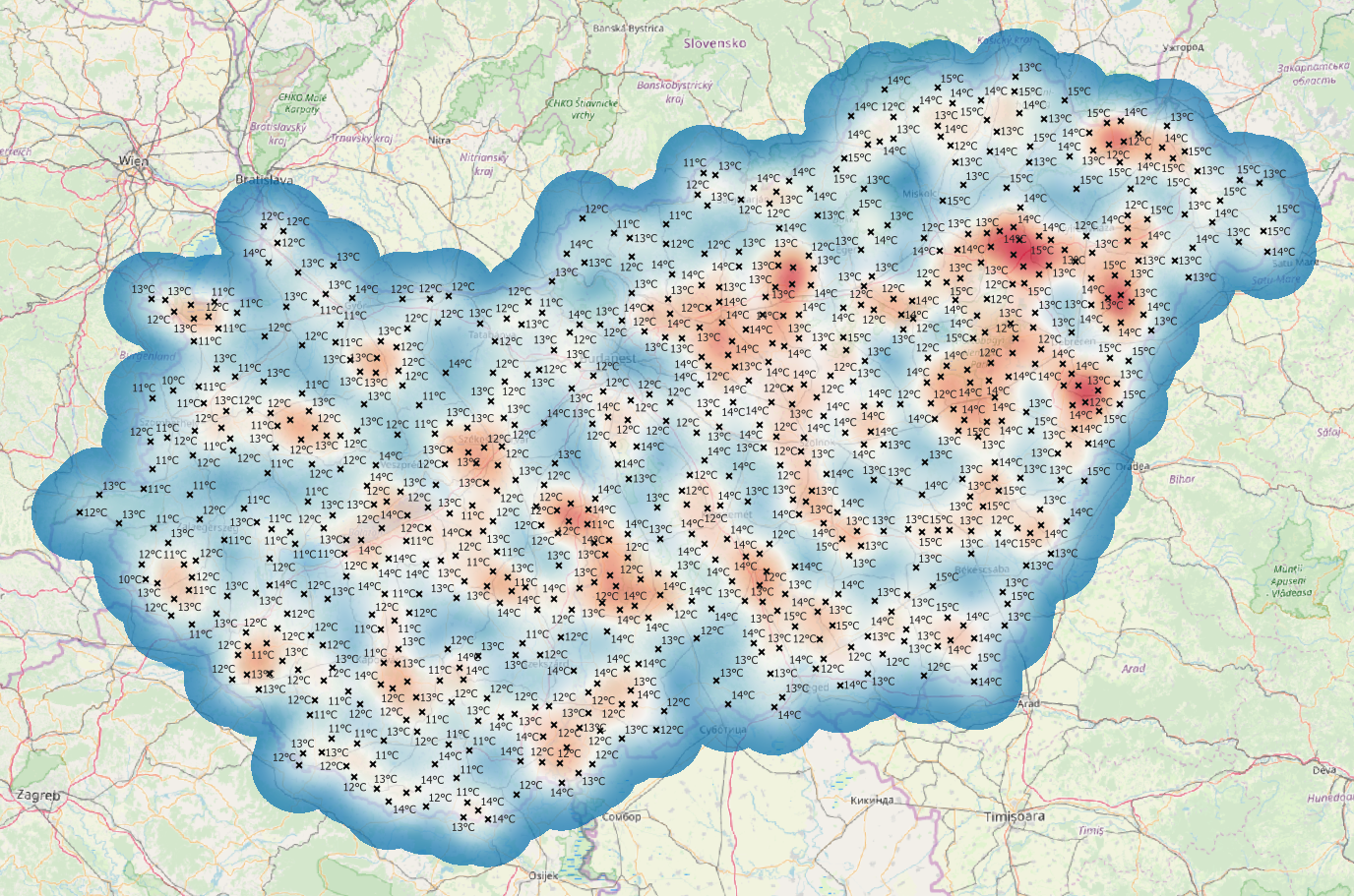 QGIS - Hőtérkép (heatmap) készítése