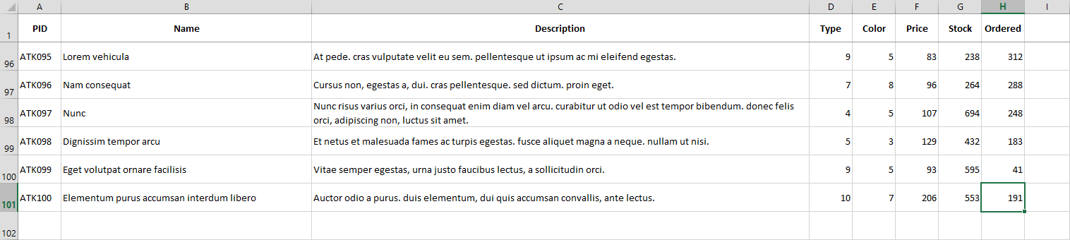 Excel - Oszlopok és sorok számának ellenőrzése