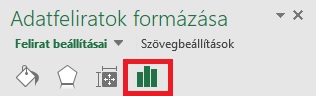 Adatfeliratok formázása