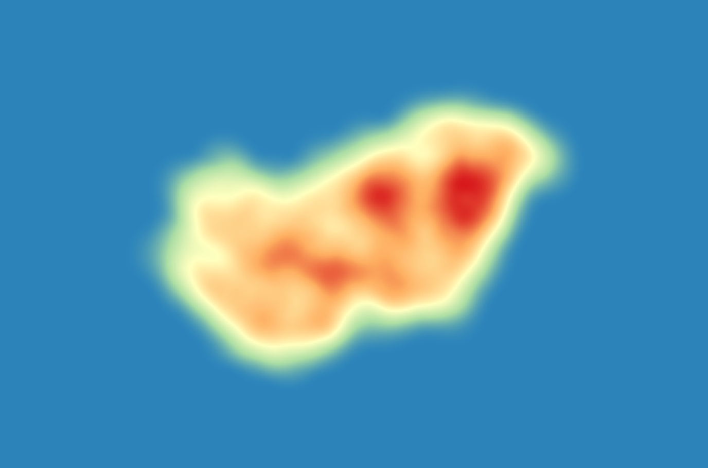 QGIS - Heatmap vizualizáció léptékváltás után