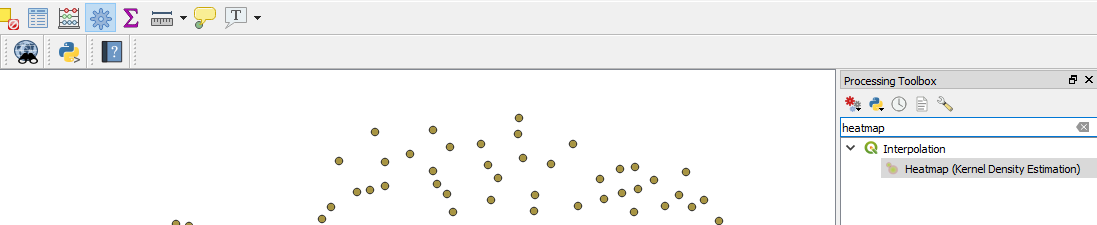 QGIS - Heatmap tool keresése