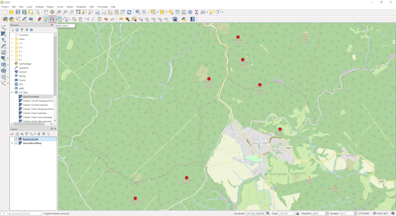 QGIS - Vektoros réteg szerkesztésének lezárása