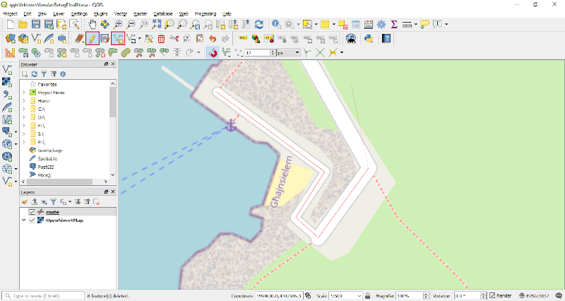 QGIS - Vektoros vonalas elem létrehozása