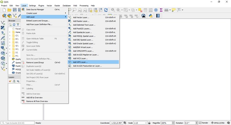 QGIS - Add WFS layer