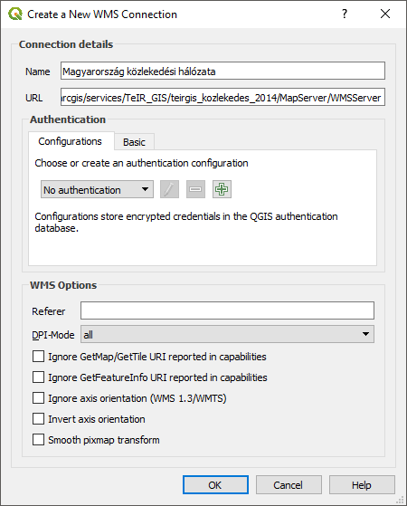 QGIS - Kapcsolódás a TeIR WMS-hez