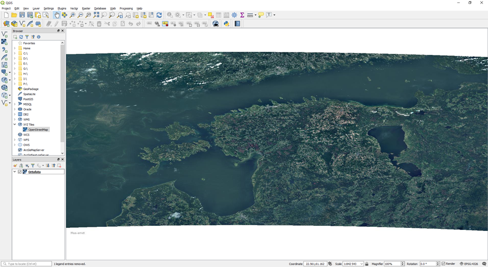 QGIS - Ortofotó réteg WMS-en keresztül