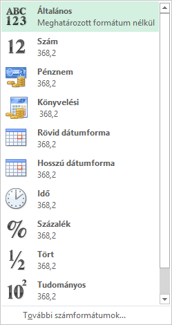 Cellák kategóriájának kiválasztása
