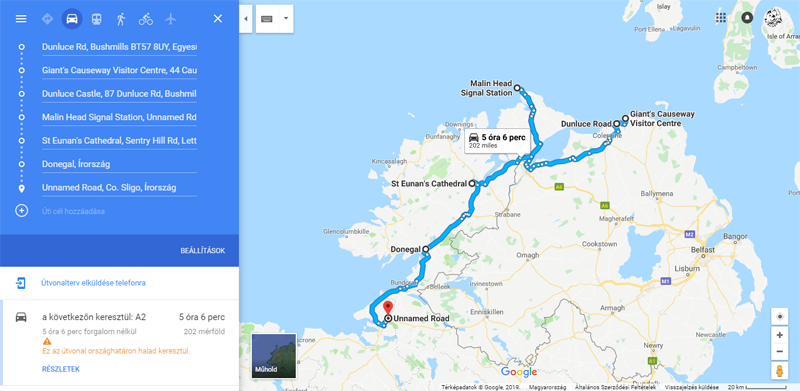 PaciTrip - Google Maps útvonalterv