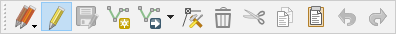 PaciTrip - QGIS Digitizing toolbar